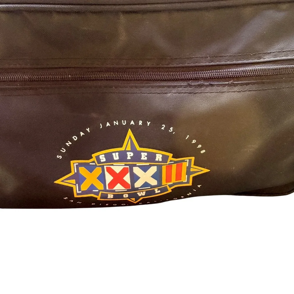 Vintage 1998 Starter Super Bowl XXXII Duffel Bag Black Crown Royal NFL San Diego